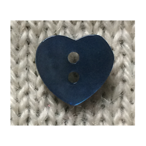 Hjerte 12mm Petrolbl